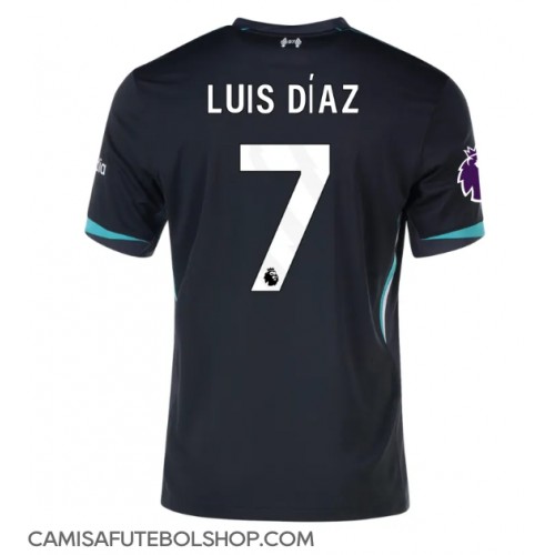 Camisa de time de futebol Liverpool Luis Diaz #7 Replicas 2º Equipamento 2024-25 Manga Curta